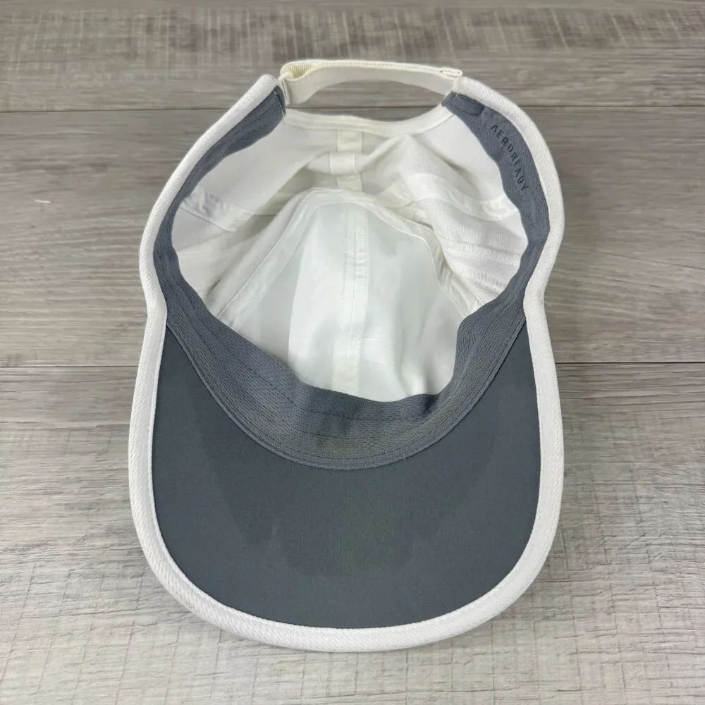 Adidas Aeroready Running Baseball Cap Unisex White Logo Adjustable Strapback Hat
